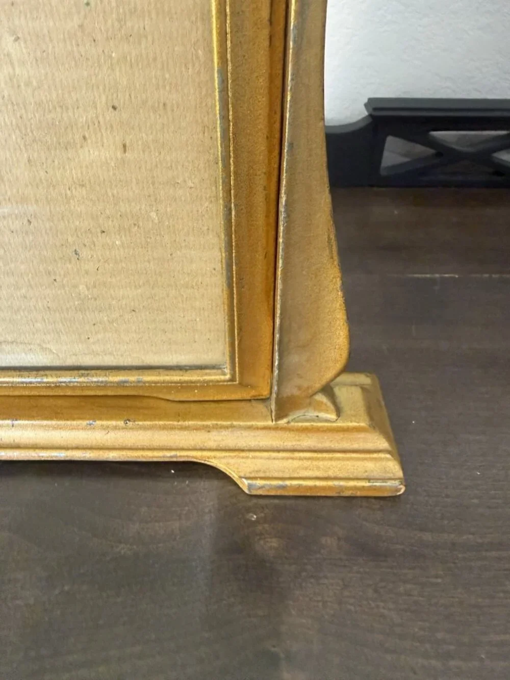 Antqiue 1920's Wood Tabletop Portrait Frame Easel Stand 6.75 x 10.75 opening